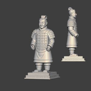 图片[1]-JG0200兵马俑站立摆件STL文件三维图立体图建模精雕图雕刻机玉雕图木雕图圆雕图3D打印模型数据-3D素材资源仓