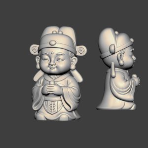 图片[1]-JG0206状元郎公仔摆件STL文件三维图立体图建模精雕图雕刻机玉雕图木雕图圆雕图3D打印模型数据-3D素材资源仓