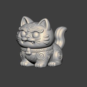 图片[1]-JG0208 可爱小老虎茶宠摆件STL文件三维图立体图建模精雕图雕刻机玉雕图木雕图圆雕图3D打印模型数据-3D素材资源仓