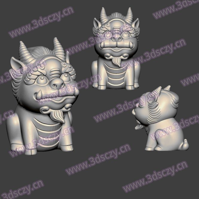 3D0348茶宠小貔貅招财神兽摆件STL文件三维图立体图建模精雕图雕刻机玉雕图木雕图圆雕图3D打印模型数据-3D素材资源仓
