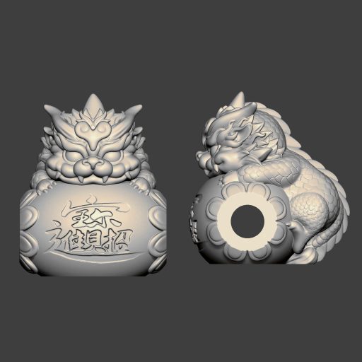 JG0218招财进宝貔貅瑞兽STL文件三维图立体图建模精雕图雕刻机玉雕图木雕图圆雕图3D打印模型数据-3D素材资源仓