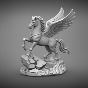 图片[1]-JG0226飞马神兽马到成功STL文件三维图立体图建模精雕图雕刻机玉雕图木雕图圆雕图3D打印模型数据-3D素材资源仓