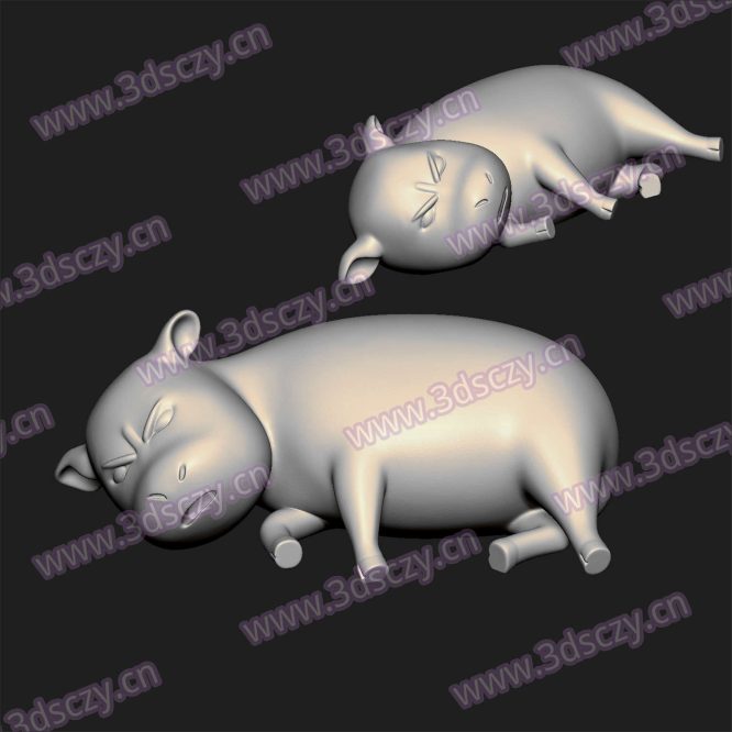 000551草地牛牛摆烂STL文件三维图立体图建模精雕图雕刻机玉雕图木雕图圆雕图3D打印模型数据-3D素材资源仓
